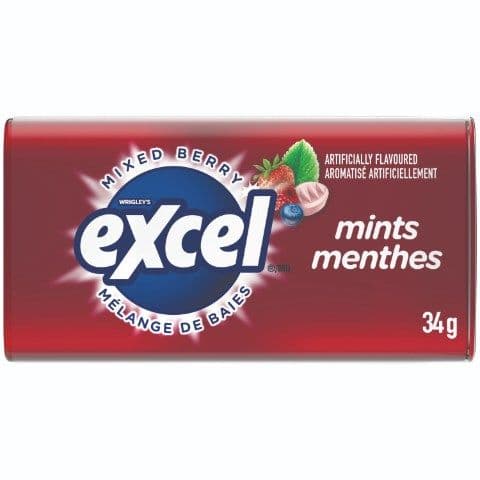 Excel Mints Mixed Berry 34g