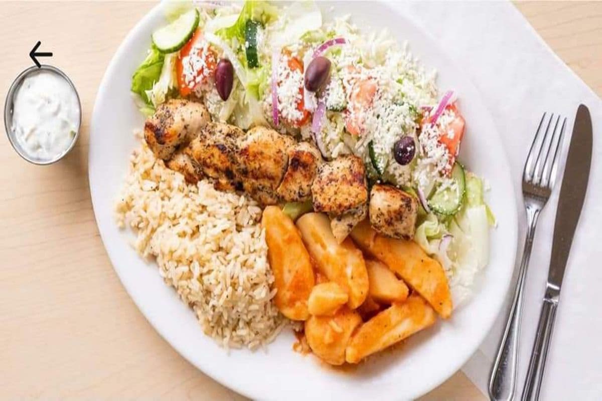 Chicken Souvlaki Dinner