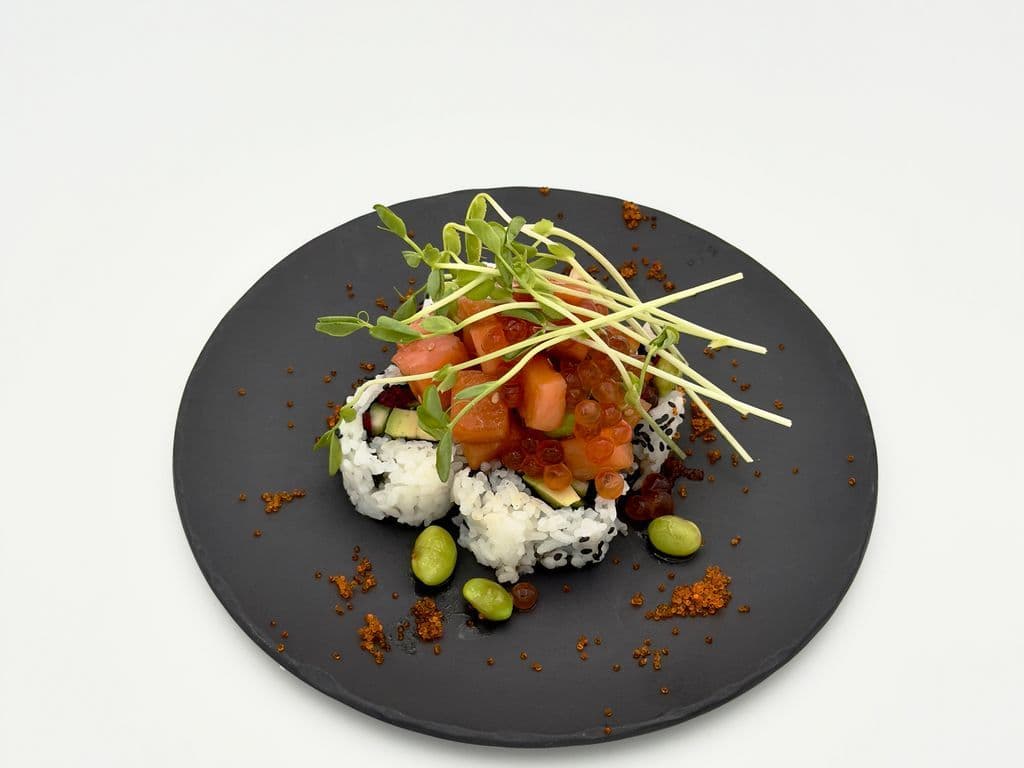 Salmon Yukke Sushi Stack
