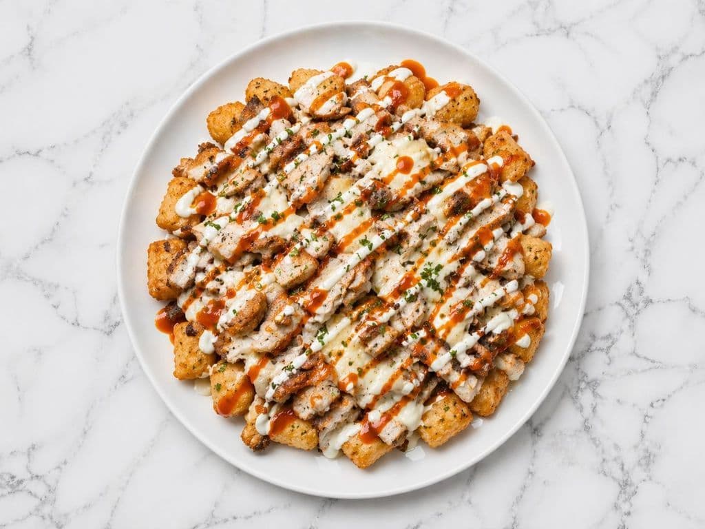 Chicken Shawarma (Doner) Cheesy Potato Tots