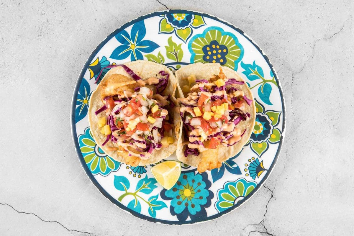 Beer battered fish tacos (2pcs)