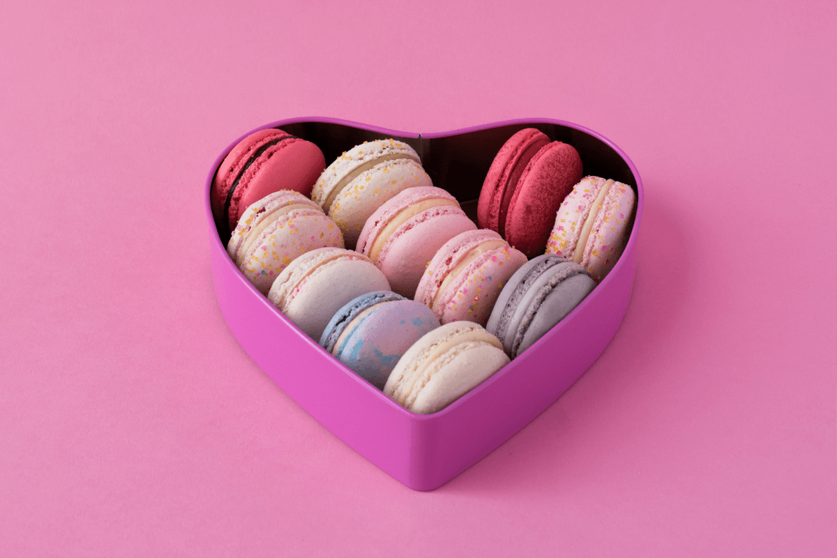 Heart Macaron Box of 12