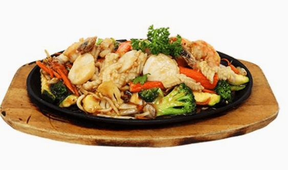 Fruits de mer à la sauce teriyaki