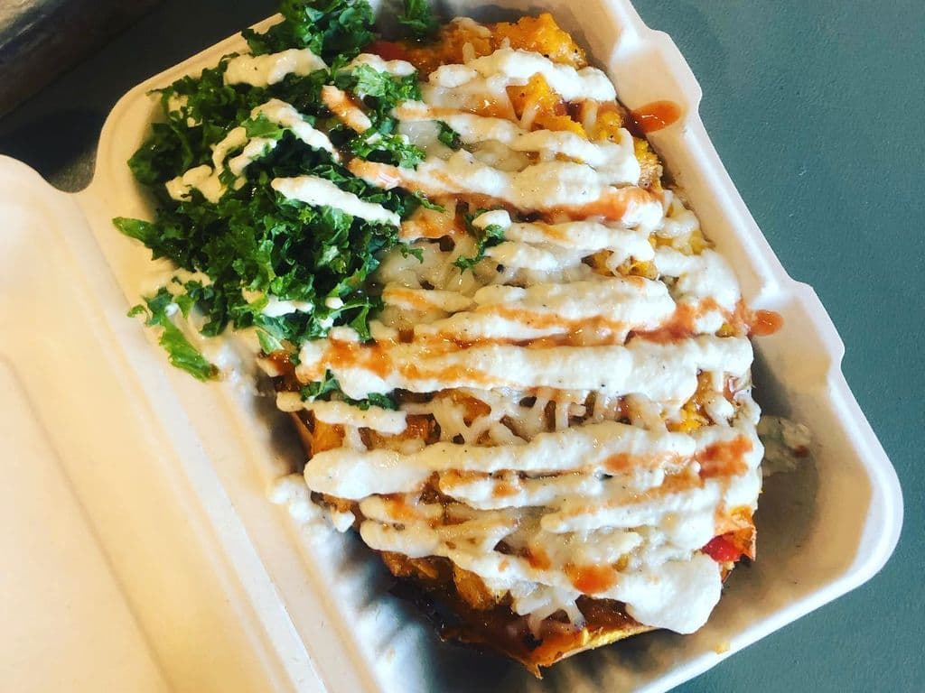 Spicy Buffalo Chicken Squash Boat