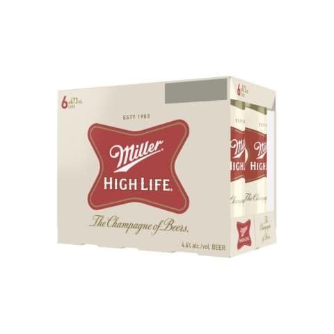 Miller High Life 6 Pack 473ml Can