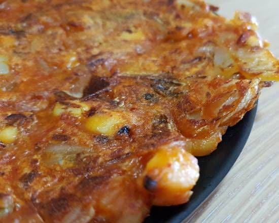 Bacon and Kimchi Pancake