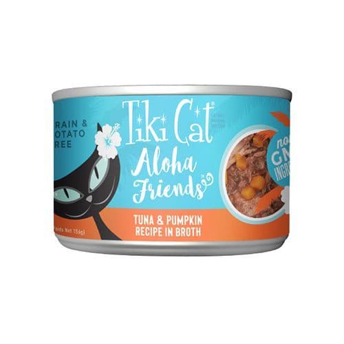 Tiki Cat Aloha Friends Tuna & Pumpkin Recipe in Broth Wet Cat Food 5.5 oz