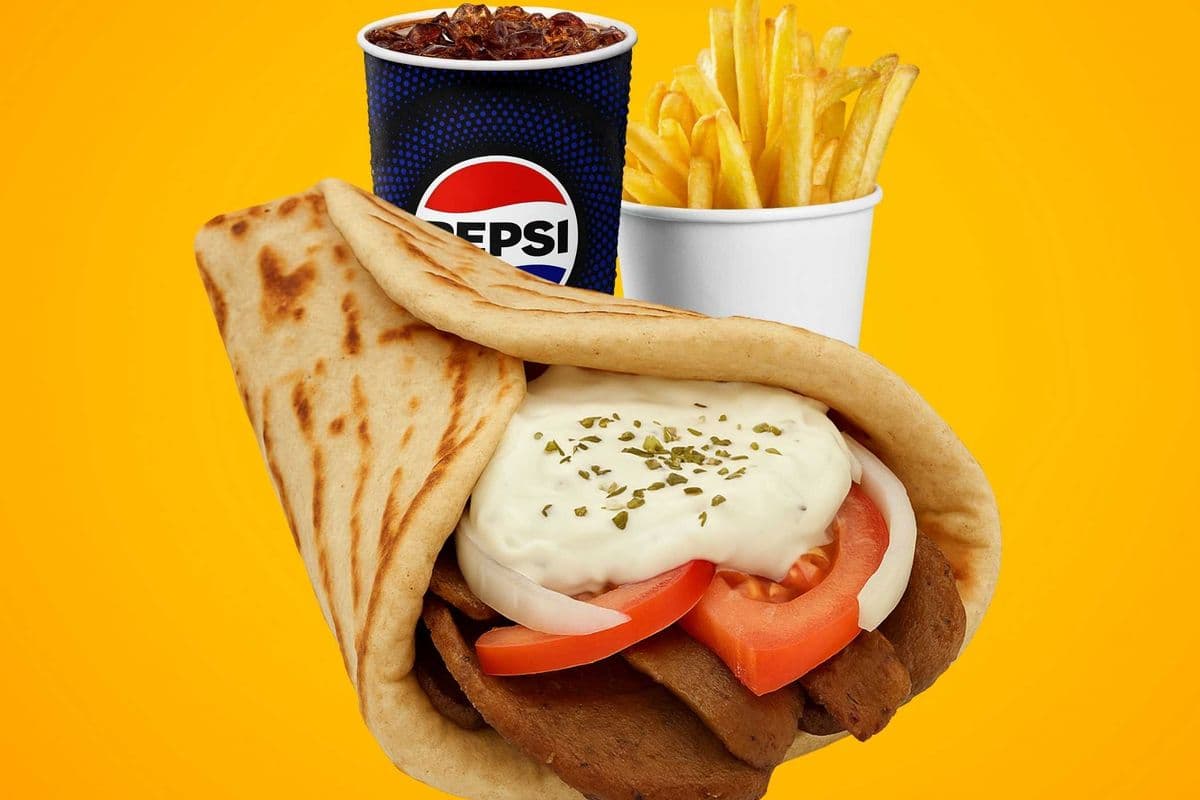 Trio 5-1 gyro sur pita, frites, et 1 breuvage