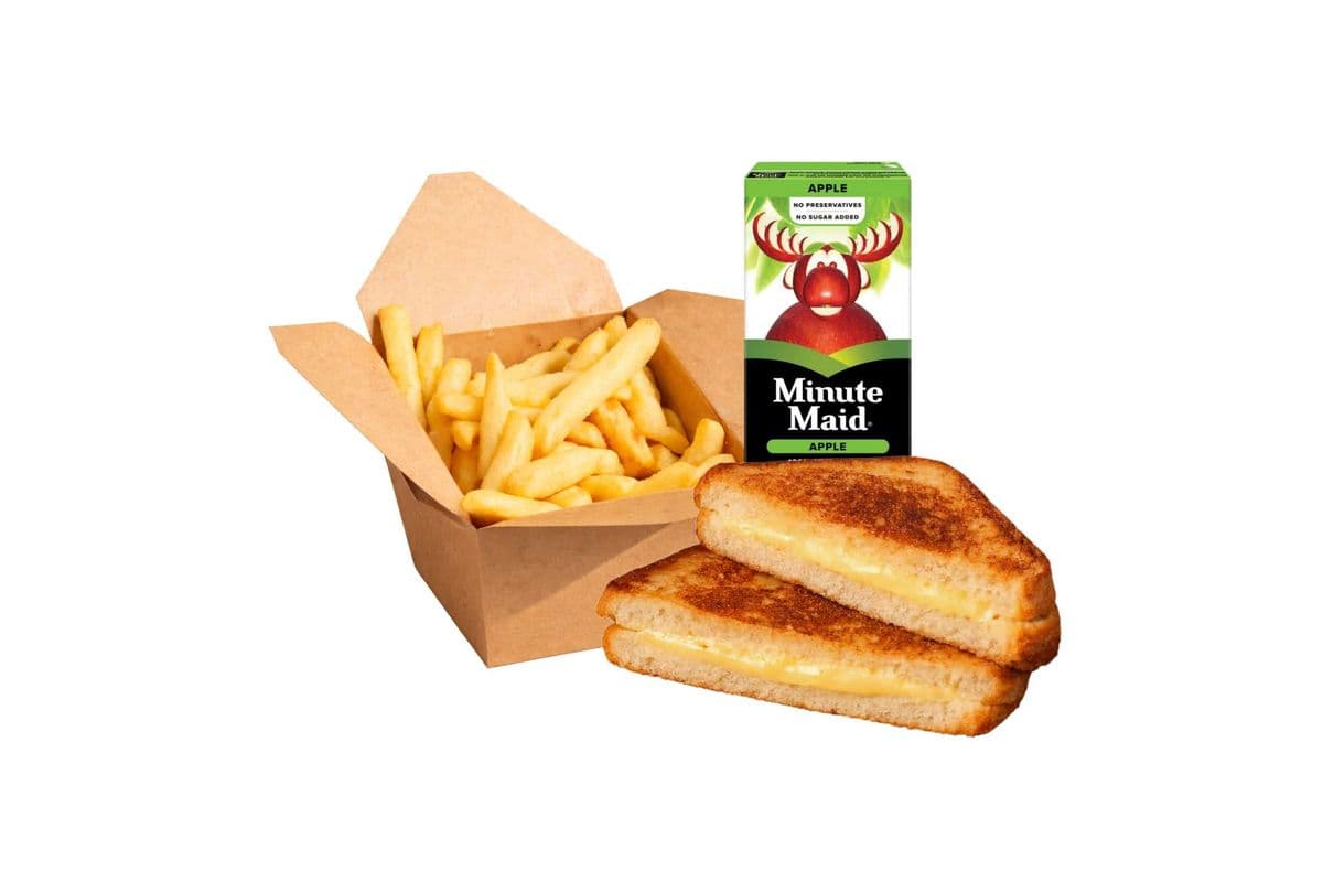 Grilled Cheese with Fries & Fruit Juice