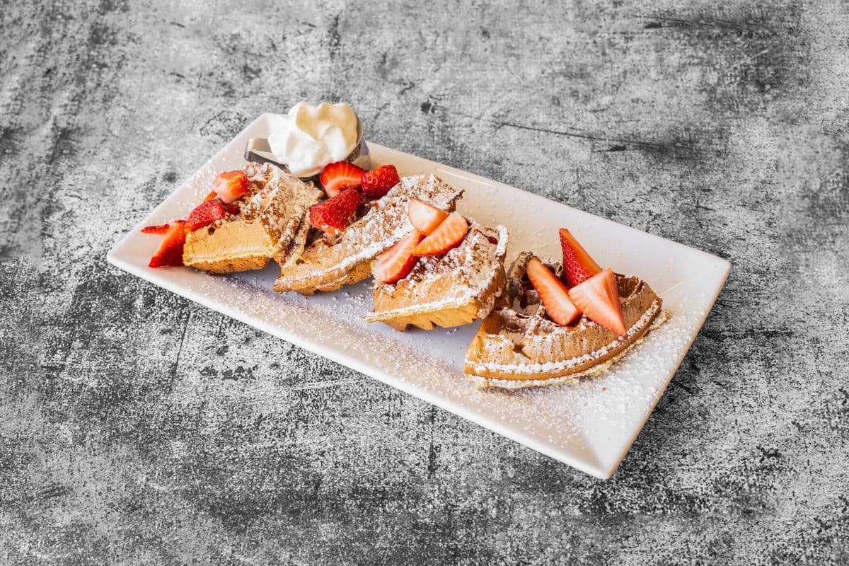 Strawberry and Cream Waffle