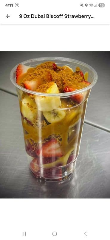 20 Oz Dubai Biscoff Strawberry Banana Cup