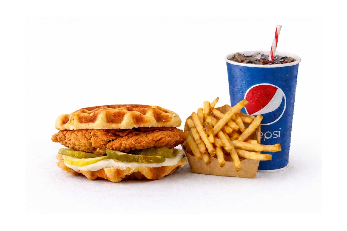 Chicken & Waffle Sandwich Combo