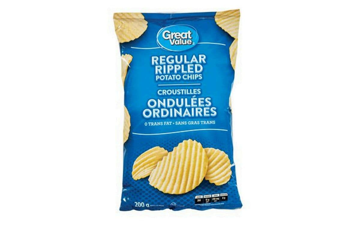 Great Value Regular Ripple Potato Chips (200g)