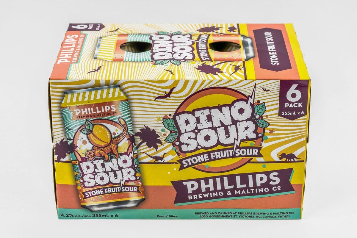 Phillips Dino Sour Stone Fruit (6 x 355 ml Can)