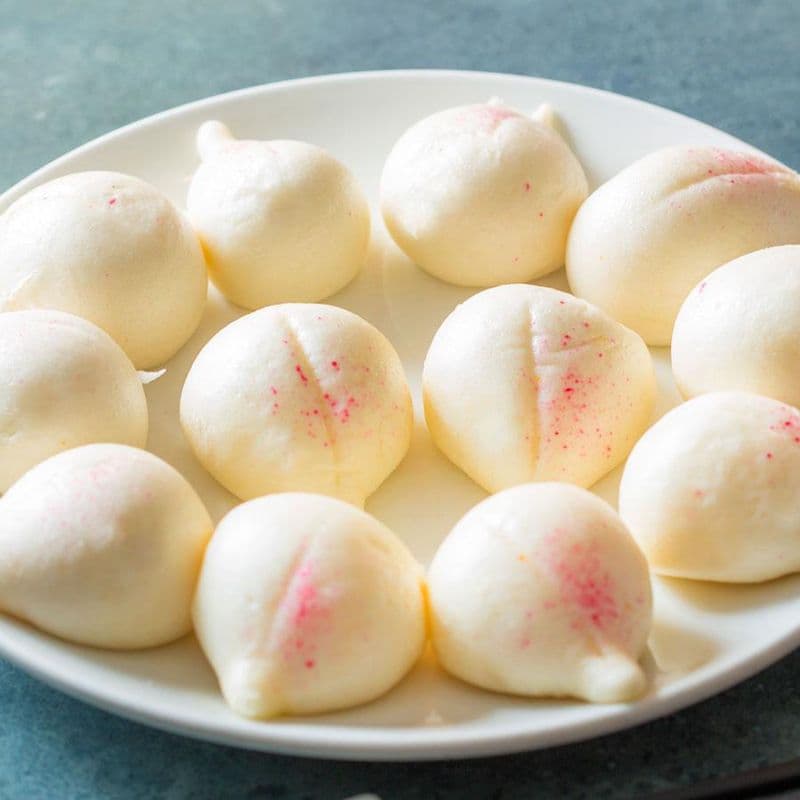 Chinese Birthday Bun 蟠桃壽包
