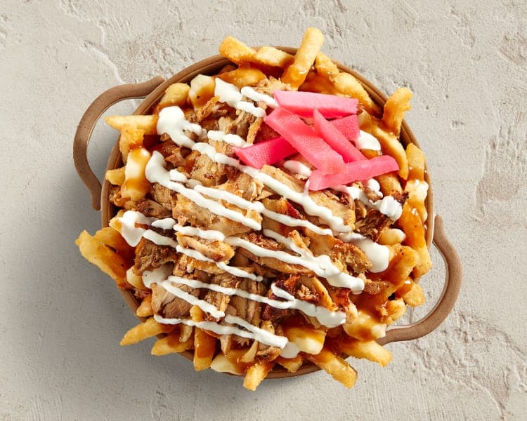 A. CHICKEN SHAWARMA (REG) POUTINE Chicken Shawarma Poutine