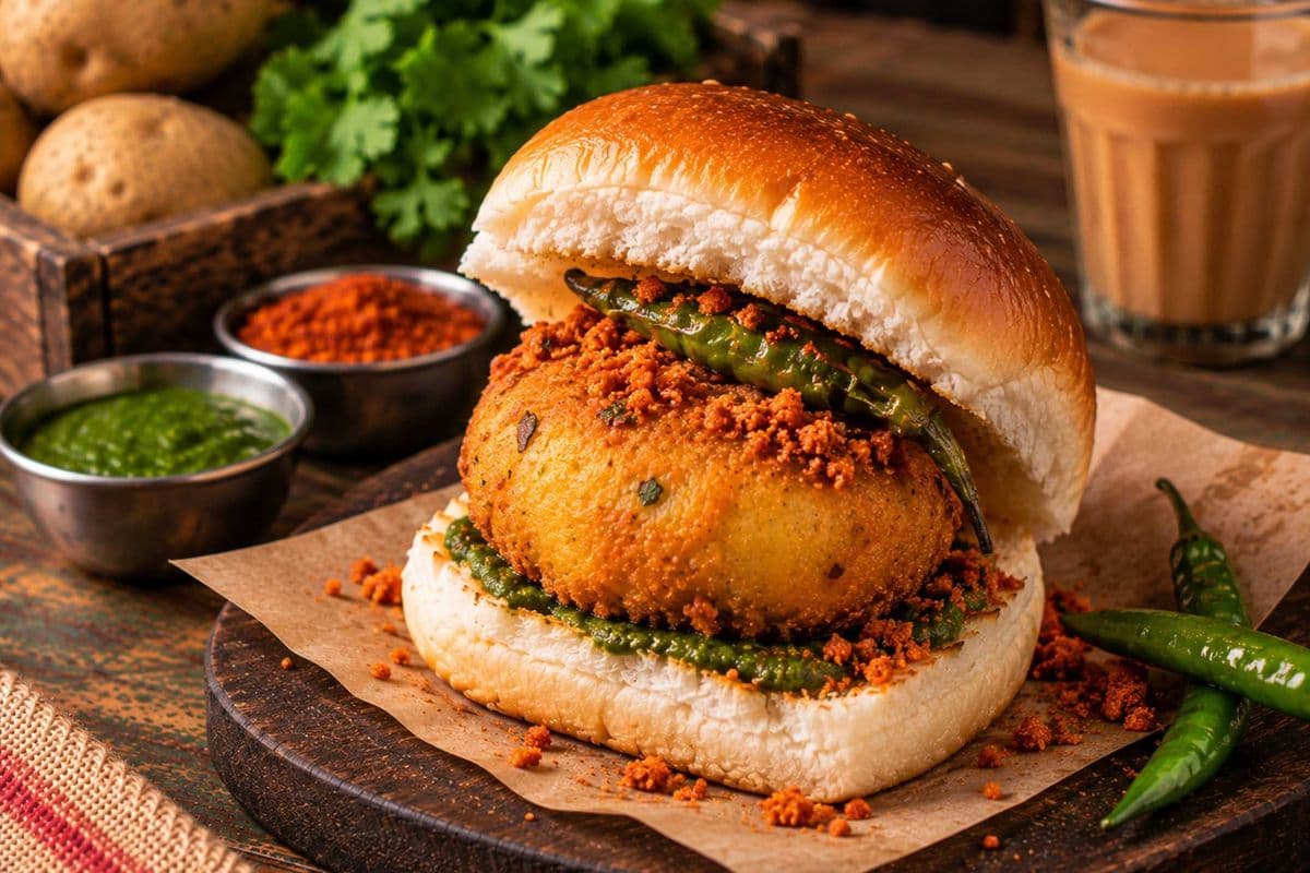 Crispy Veg Vada Pav