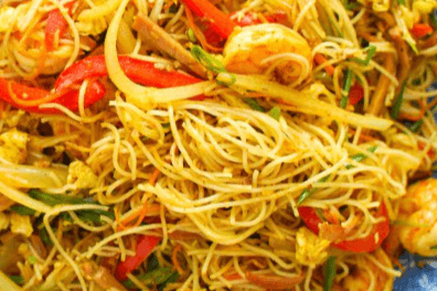 Chicken Singapore-Style Fried Vermicelli 鸡星米