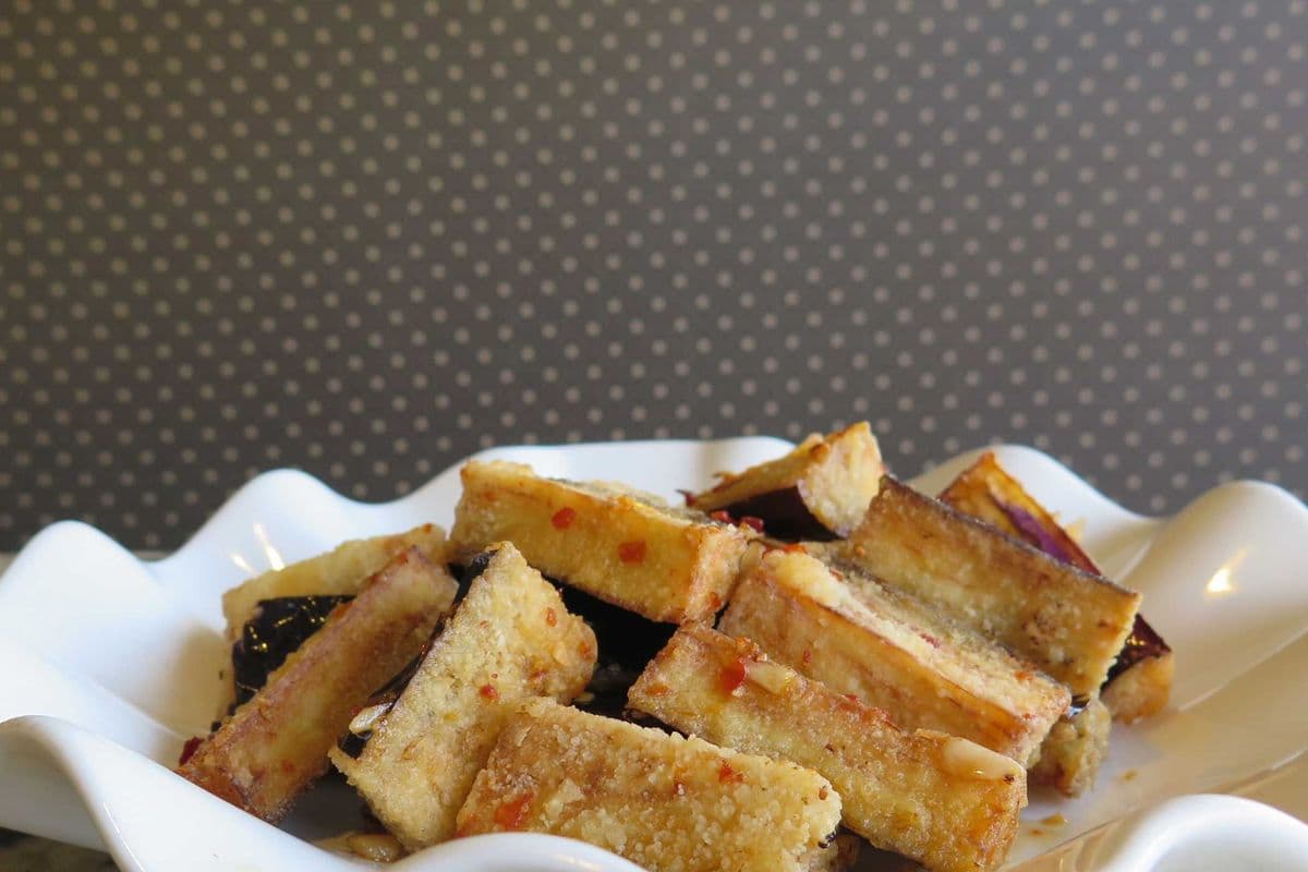 A10. Spicy Eggplant - Ca Tim Chien Cay