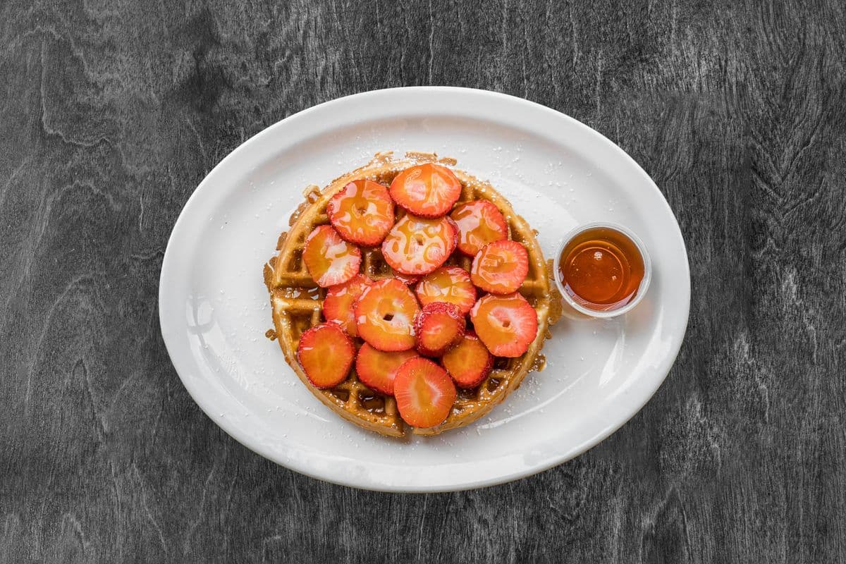 Strawberry 'n Salted Caramel Waffles