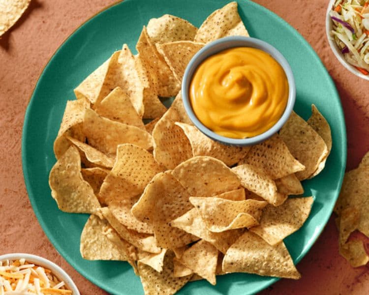Family Size Tortilla Chips with Queso Cheese