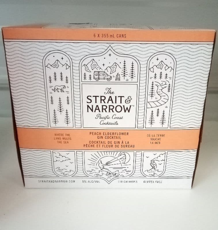 Strait and Narrow Peach Elderflower (6 Pack Cans)