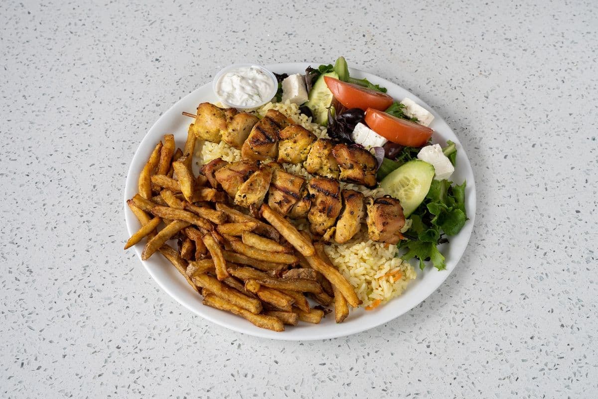 Assiette de 2 brochettes