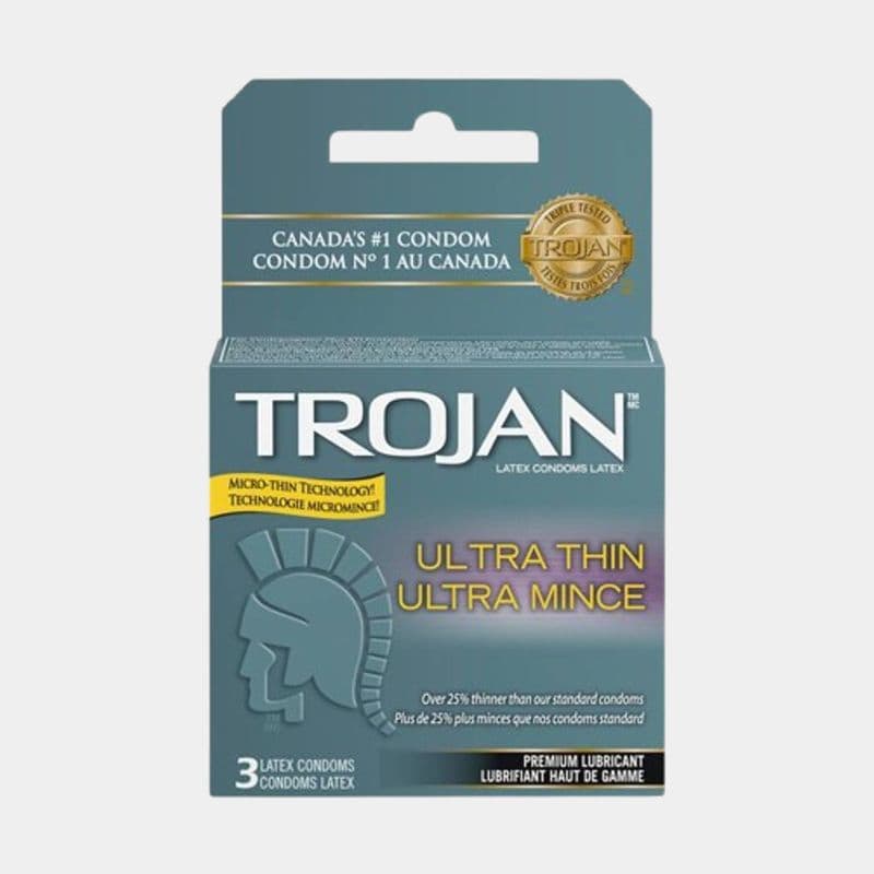 Trojan Ultra Thin Lubricated Condoms (3 Units)