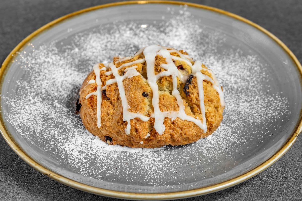 Iced Lemon & Cranberry Scone