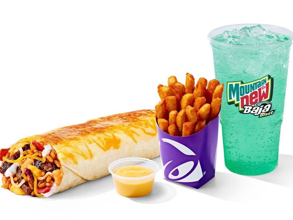 Steak Grilled Cheesy Burrito Combo