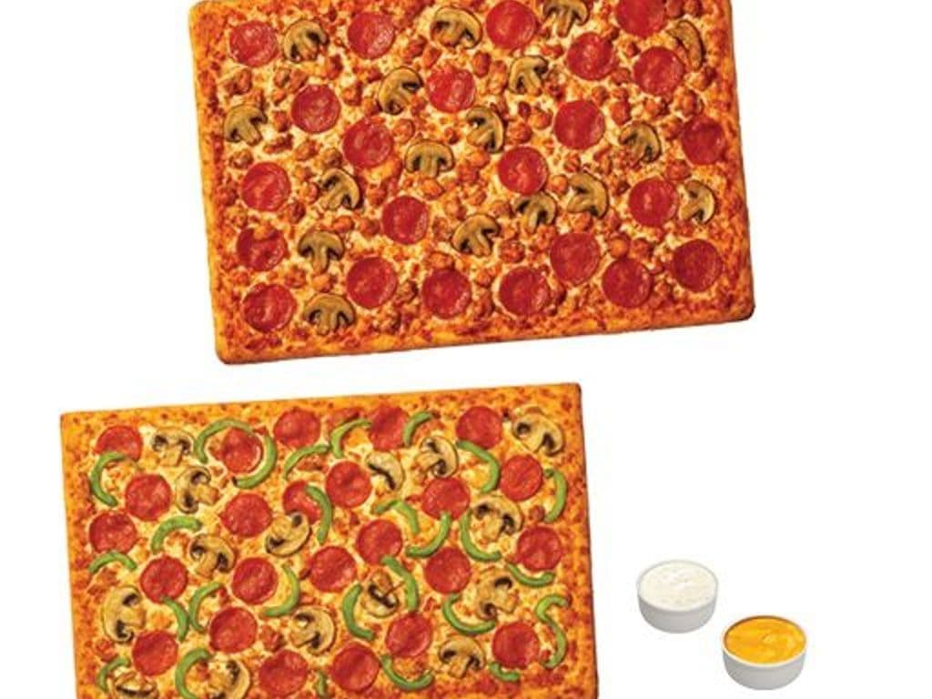 2 Square Pizzas