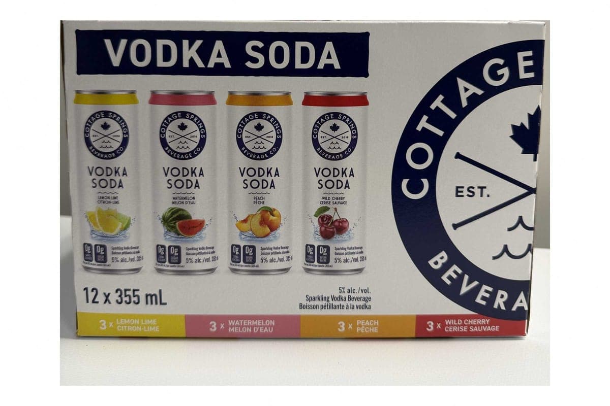 Cottage Spring Vodka Soda Mixed (12 Pack) (12 x 355 ml)