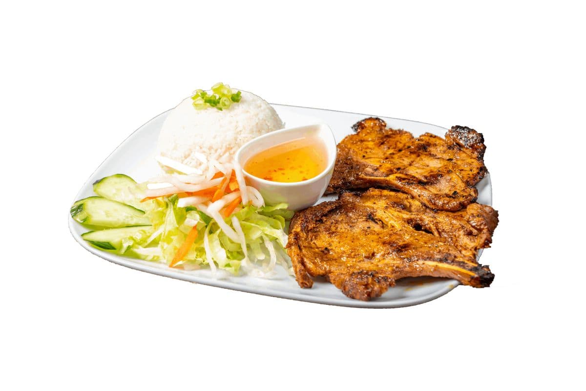 R5. Grilled Pork Chops on Rice