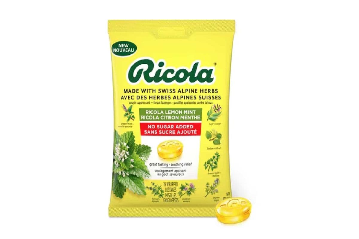 RICOLA LOZENGE BAG ORIGINAL HERB AND NO SUGAR ADDED 19 PACK (19 LOZENGES)