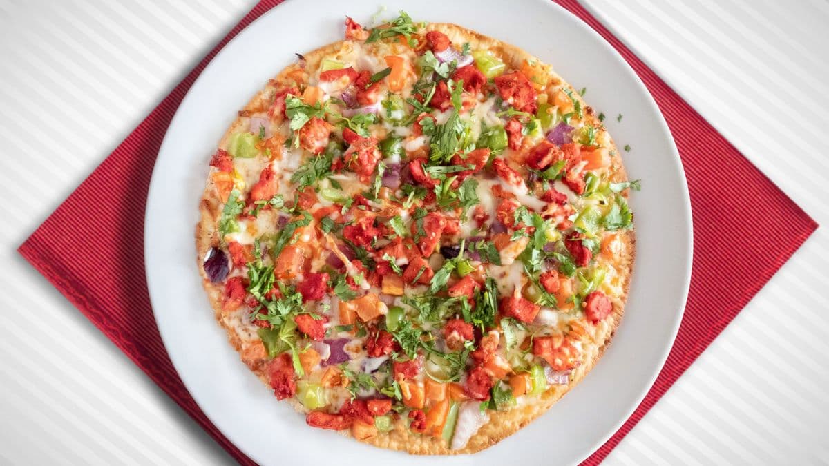 Keto Crust Tandoori Chicken Pizza