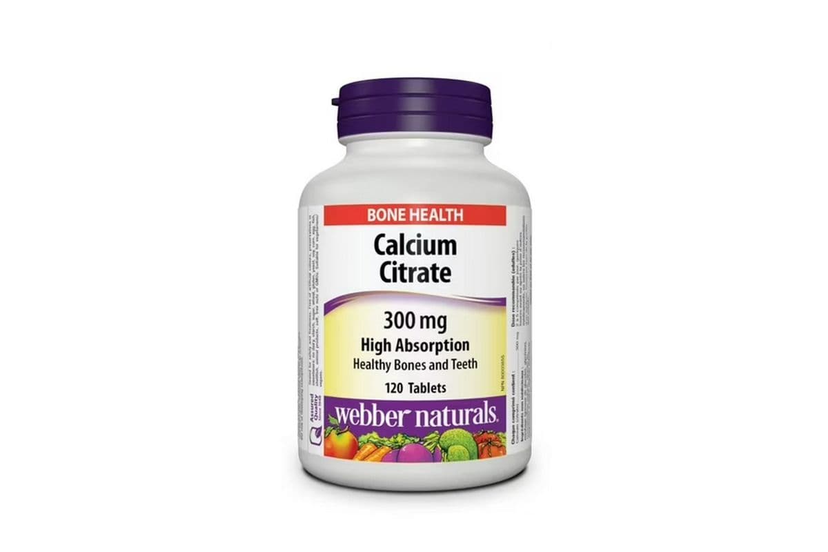 Webber Naturals Calcium Citrate 300mg Tablets (120 ct)