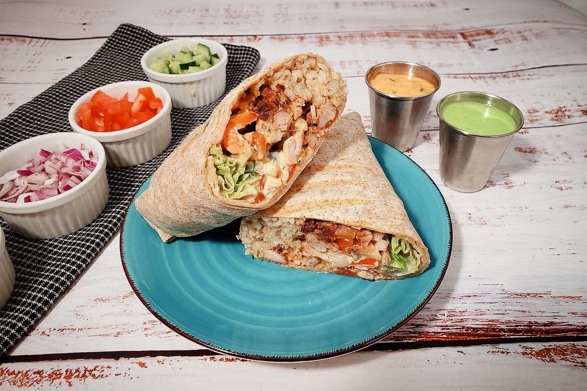 Chicken 65 Tikka Wrap