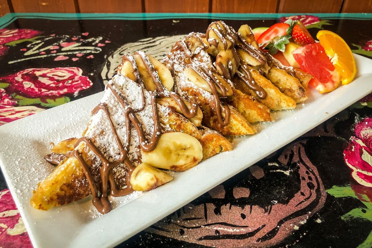Pain doré aux bananes et au Nutella (3 mcx) / Banana and Nutella French Toast (3 pcs)