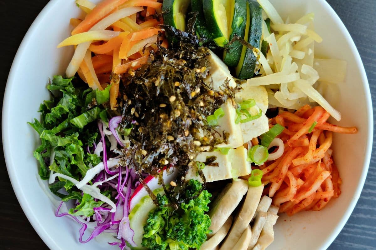 Organic Tofu Kimchi Fried Rice Bowl