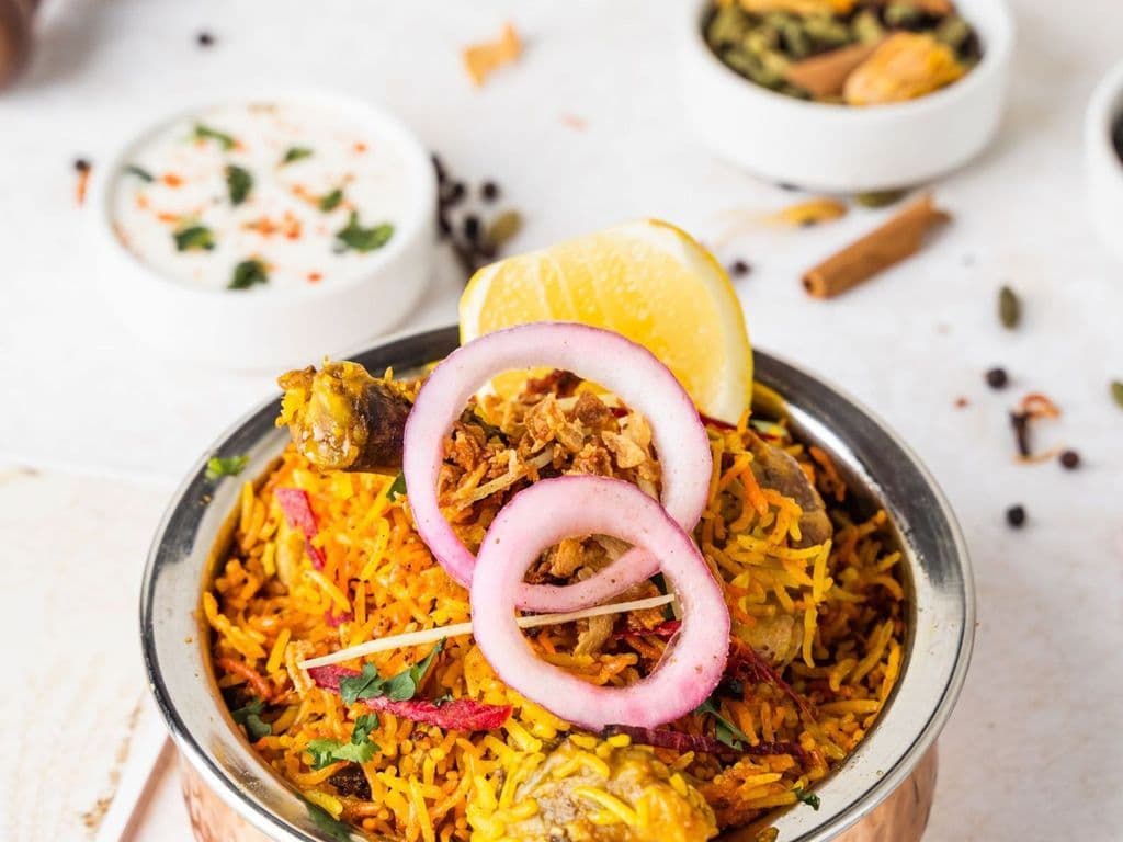 Zafrani Chicken Dum Biryani