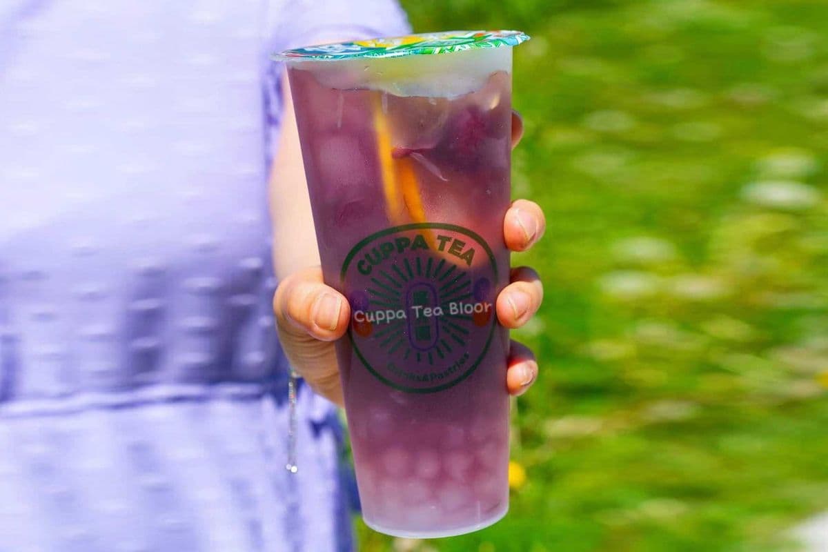Grape Day Coconut Jelly Iced Tea