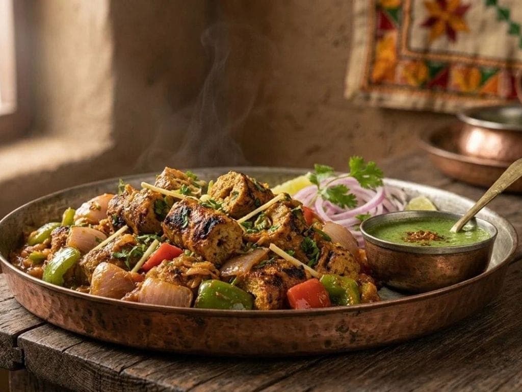 Tawa Chicken Seekh Kebab Masala
