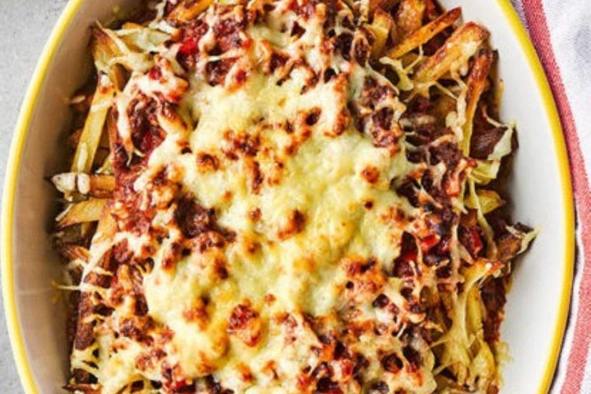 LOADED FRIES with cheese and Beef Bolognese