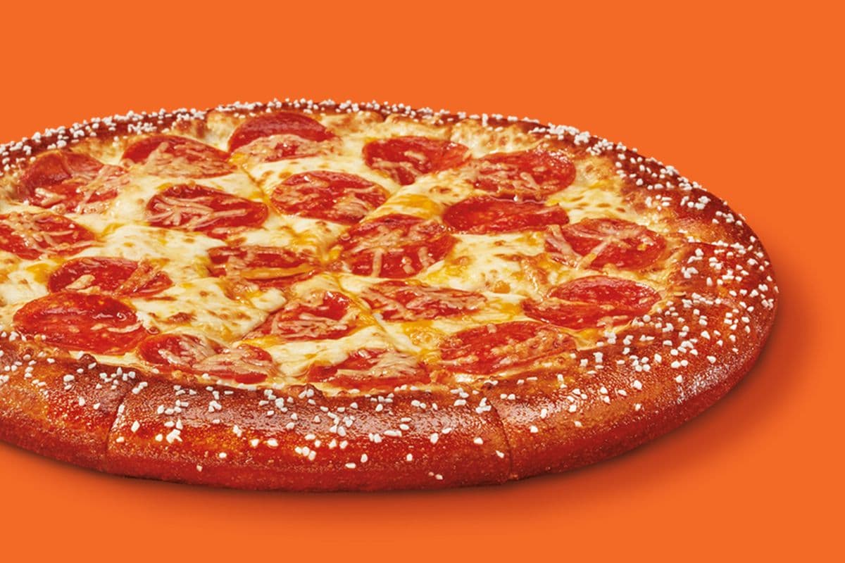 Medium Pepperoni Pretzel Crust Pizza with Tomato Sauce