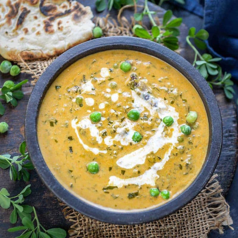Methi Mushroom Matar Malai