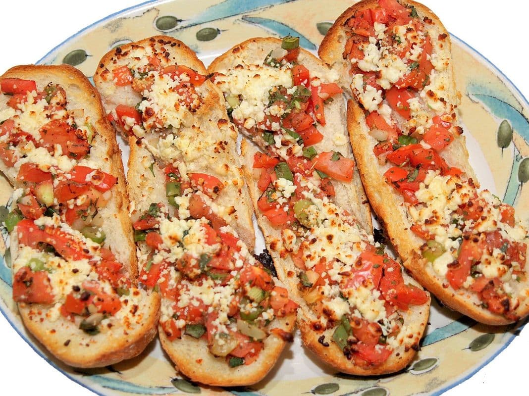 Half Greek Brushetta.