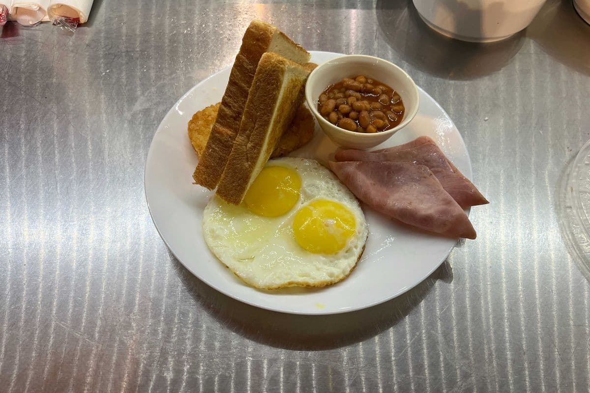 A2. Two Ham Slices with Two Eggs