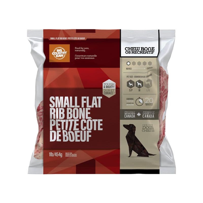Big Country Raw Flat Rib Bone Small - 1 lb