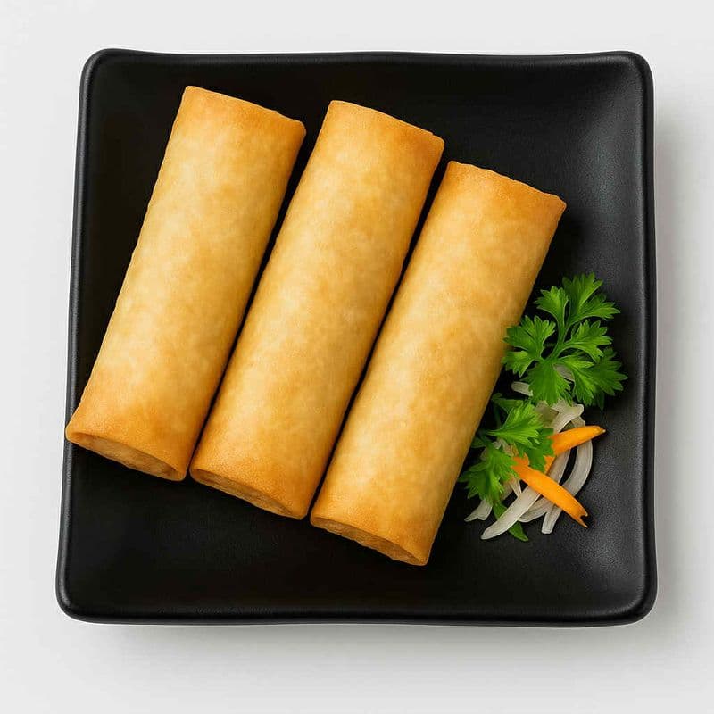 Vegetarian Imperial Rolls (3) / Chicken Popcorn