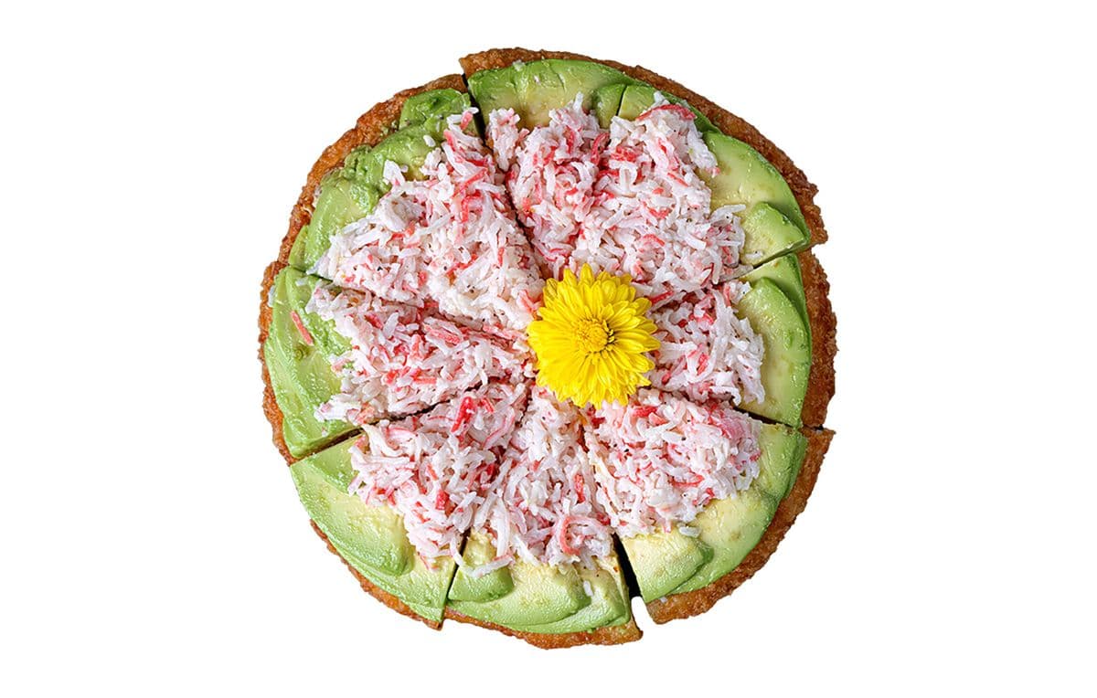 Crab and Avocado Pizza